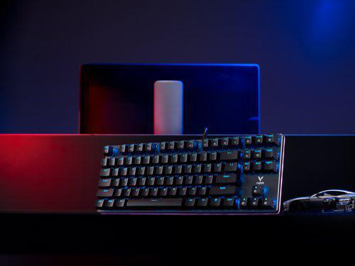 米乐 M6米乐87键紧凑型 防水防尘 雷柏V520RGB-87防水幻彩背光游戏键盘上市(图5)